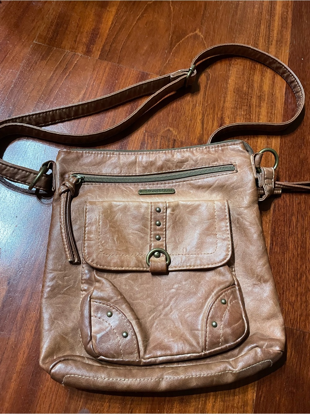 Stone & Co. Brown Crossbody Bag with Front Pocket